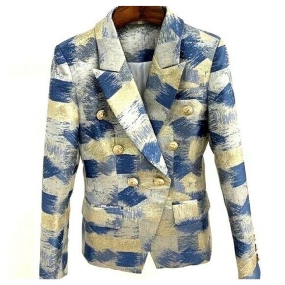 The OLMEY Metallic Patchwork Jacket - Picture 1 of 8